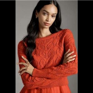 by Anthropologie Red Women's Sweater - Size - Small